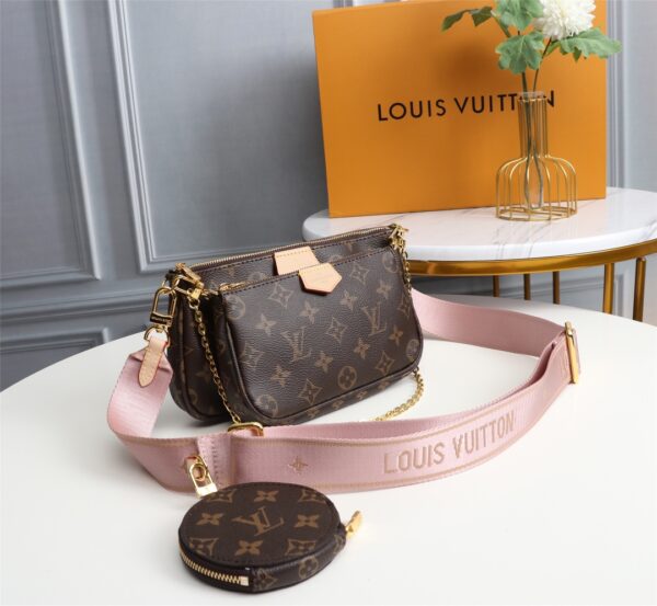 Bolsa Louis Vuitton Multi Pochette - Alça  Rosa  Clara - Imagem 2