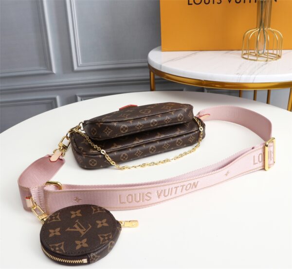 Bolsa Louis Vuitton Multi Pochette - Alça  Rosa  Clara - Imagem 5