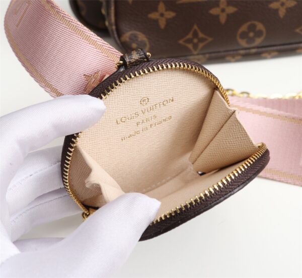 Bolsa Louis Vuitton Multi Pochette - Alça  Rosa  Clara - Imagem 9