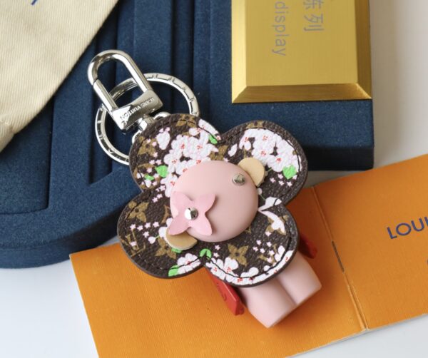 Chaveiro e Charm de Bolsa Louis Vuitton rosa - Image 2
